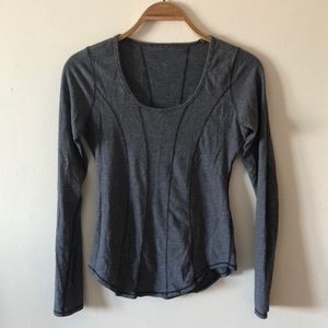 Lululemon stretch cotton scoop neck long sleeve